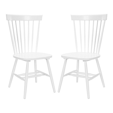 Safavieh Parker Spindle Side Chairs in White (Set of 2). View a larger version of this product image.