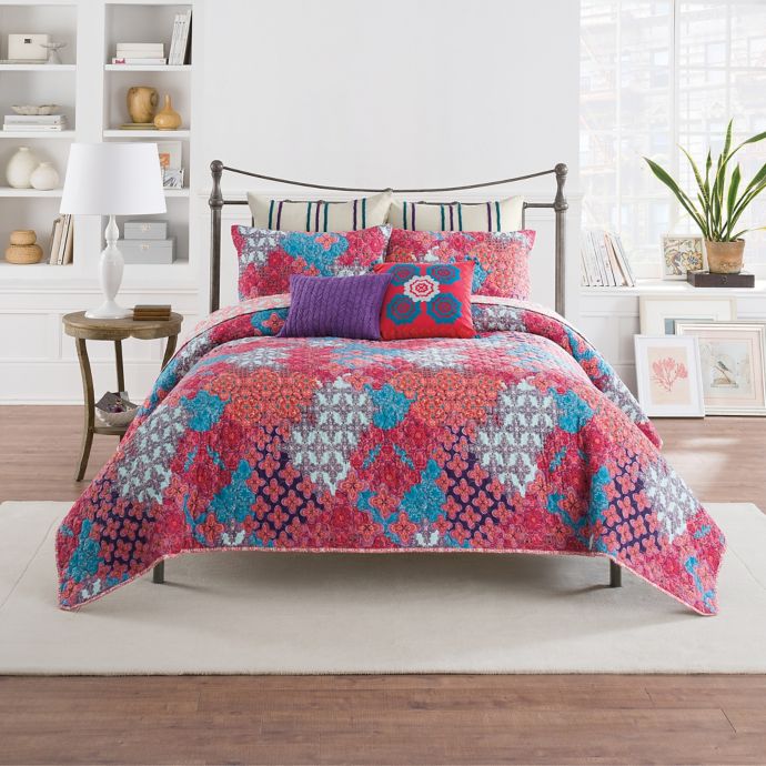 Anthology Minka Quilted Pillow Sham In Fuchsia Bed Bath Beyond