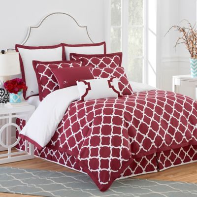 red and white plaid comforter