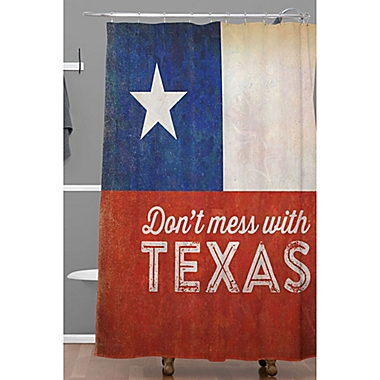 Deny Designs "Don&#39;t Mess With Texas" Flag Shower Curtain. View a larger version of this product image.