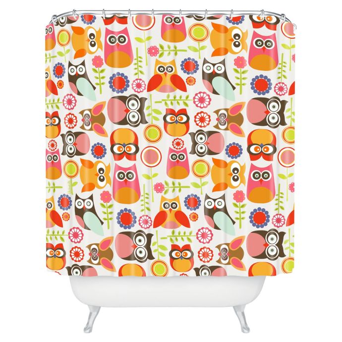 Deny Designs Valentina Ramos Cute Little Owls Shower Curtain Bed
