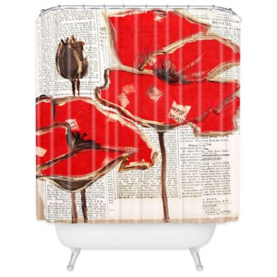 Deny Designs Irena Orlov Red Perfection Shower Curtain