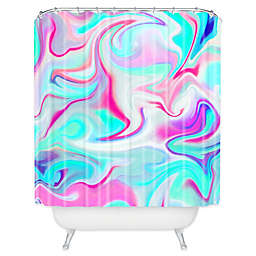 Deny Designs Jacqueline Maldonado Liquid 3 Shower Curtain in Blue