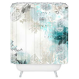 Deny Designs Iveta Abolina Seafoam Shower Curtain in White