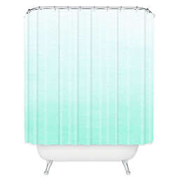 Deny Designs Social Proper Ombre Shower Curtain in Mint