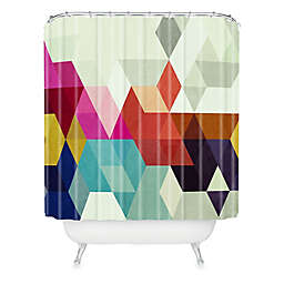 Deny Designs Three of the Possessed Modele 7 Shower Curtain in Grey
