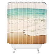 Deny Designs Bree Madden Ombre Beach Shower Curtain in White