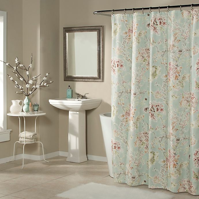 Millie Shower Curtain in Aqua Bed Bath & Beyond