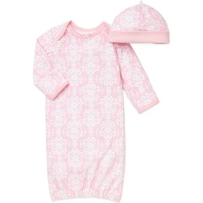 newborn gown and hat