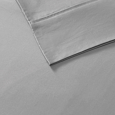 Sleep Philosophy Liquid Cotton Full Sheet Set in Silver. View a larger version of this product image.