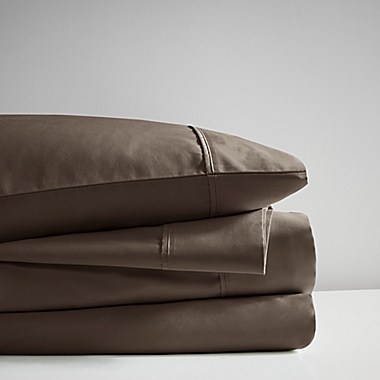 Sleep Philosophy Liquid Cotton King Sheet Set in Chocolate. View a larger version of this product image.