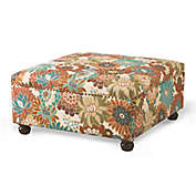 Madison Park Carlyle Cocktail Ottoman in Floral Multi