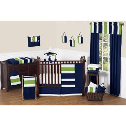 Navy Blue And Green Crib Bedding Buybuy Baby