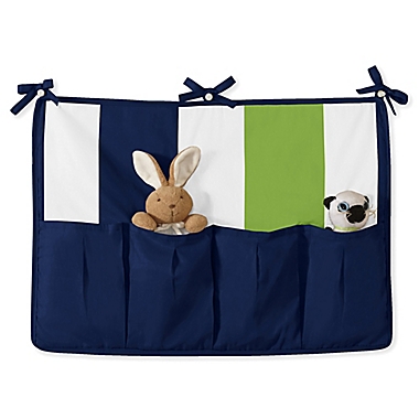 Sweet Jojo Designs Navy and Lime Stripe Crib Bedding Collection. View a larger version of this product image.