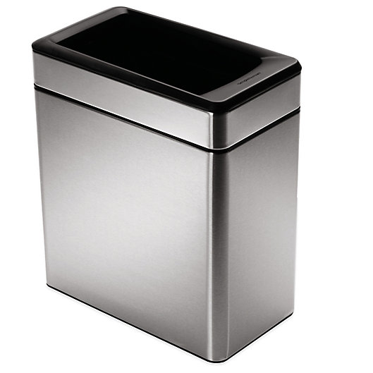 Stainless Steel Trash Can, What Size Should A Kitchen Trash Can Bed Bath And Beyond