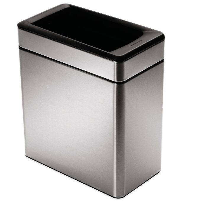 Simplehuman 10 Liter Profile Open Stainless Steel Trash Can Bed Bath Beyond