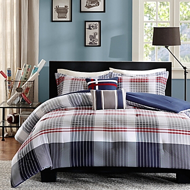 Intelligent Design Caleb 5-Piece Full/Queen Comforter Set in Blue. View a larger version of this product image.