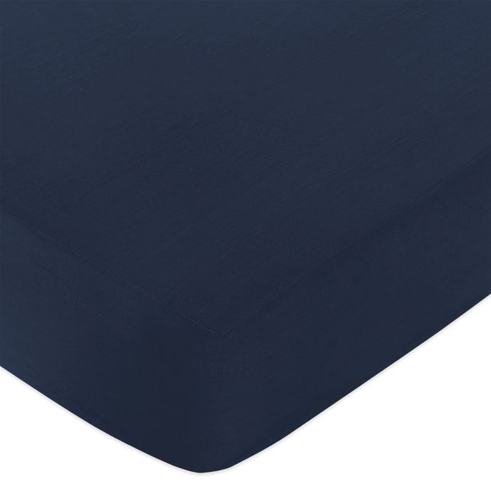 Sweet Jojo Designs Robot Fitted Crib Sheet In Navy Bed Bath Beyond