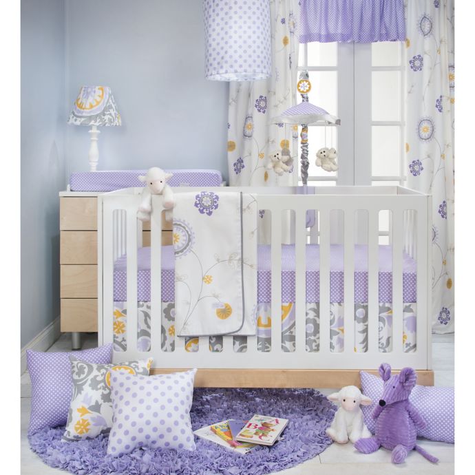 Glenna Jean Fiona Crib Bedding Collection In White Purple Buybuy