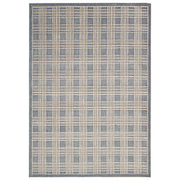 Nourison Hollywood Shim 3'9" x 5'9" Machine Woven Area Rug in Blue