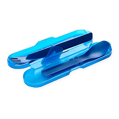 GoBites Trio Travel Knife, Fork & Spoon Set in Blue. View a larger version of this product image.