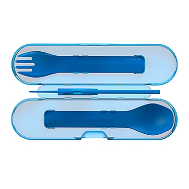 GoBites Trio Travel Knife, Fork & Spoon Set in Blue. View a larger version of this product image.