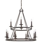 Alternate image 1 for Quoizel&reg; Voyager 12-Light Ceiling-Mount Chandelier in Malaga