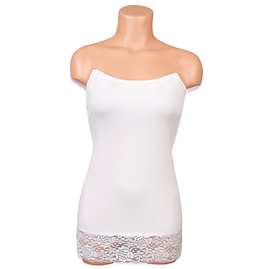 Alternate image 1 for Undercover Mama™ Strapless Lace Nursing Tank in White