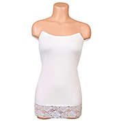 Undercover Mama&trade; Size Large Strapless Lace Nursing Tank in White