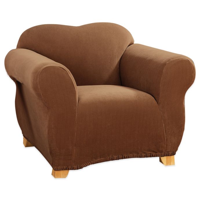 Sure Fit Stretch Corduroy Chair Slipcover In Brown Bed Bath Beyond