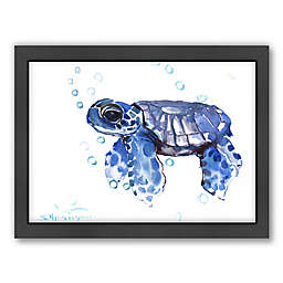 Baby Tortoise 26.5-Inch x 20.5-Inch Framed Wall Art in Blue