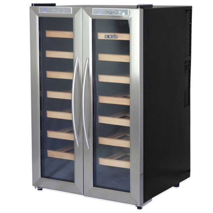slim wine fridge dual zone