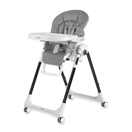 Peg Perego Prima Pappa Zero 3 High Chair In Gingham Black Bed