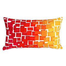 Liora Manne Ombre Tile 12-Inch x 20-Inch Outdoor Throw Pillow in Warm Colors