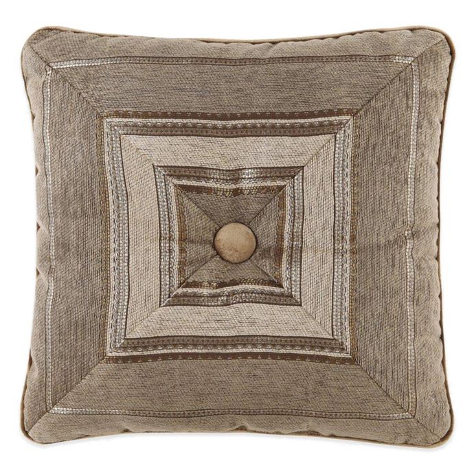 J Queen New York Woodbury Center Button Square Throw Pillow Bed