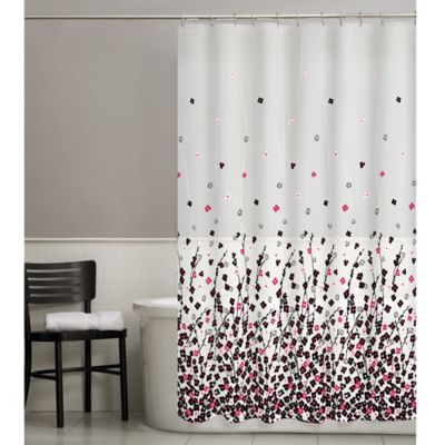 burgundy and gray shower curtain