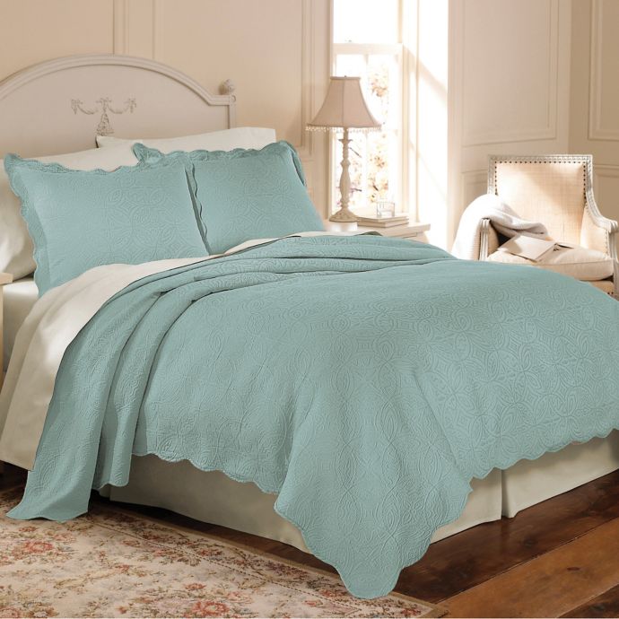 Matelasse Coventry Coverlet Set In Aqua Bed Bath Beyond