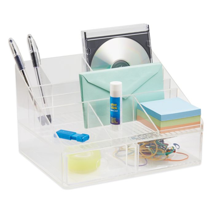 InterDesign® Linus Clear 2Drawer Desk Organizer Bed Bath & Beyond