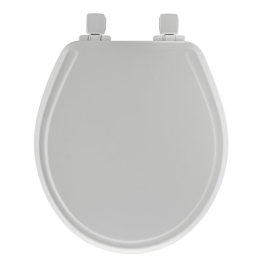 Alternate image 1 for Mayfair Round Molded Wood Whisper Close® Toilet Seat in White