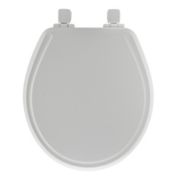 Mayfair Round Molded Wood Whisper Close&reg; Toilet Seat in White