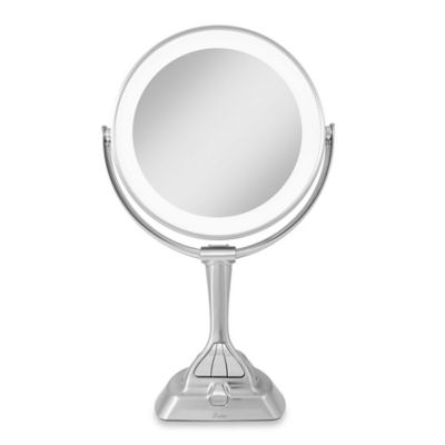 Zadro 1x 10x Max Bright Sunlight, Danielle Led Lighted Two Sided Makeup Mirror 15x Magnification Chrome