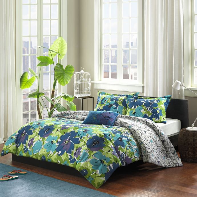 Mizone Jayna Comforter Set In Blue Bed Bath Beyond