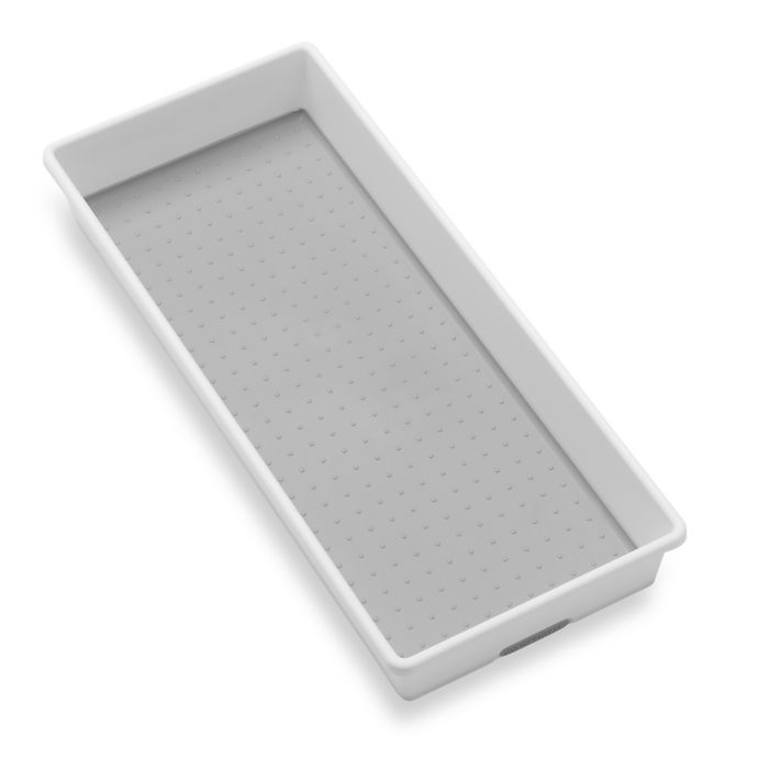 madesmart® 6Inch x 15Inch Drawer Organizer in White/Grey Bed Bath