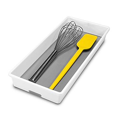 madesmart&reg; 6-Inch x 15-Inch Drawer Organizer in White/Grey. View a larger version of this product image.