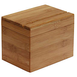Oceanstar Design Bamboo Recipe Box with Divider
