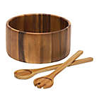 Alternate image 0 for Lipper International Acacia Wood 3-Piece Straight-Sided Salad Bowl and Server Set