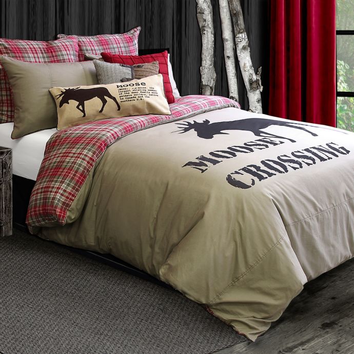 Lamington Reversible Duvet Cover In Taupe Bed Bath Beyond