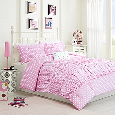 Mizone Lia Full/Queen Comforter Set in Pink. View a larger version of this product image.