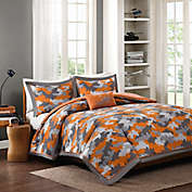 Mizone Lance Full/Queen Comforter Set in Orange