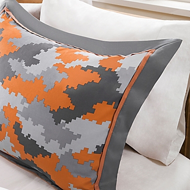 Mizone Lance Full/Queen Comforter Set in Orange. View a larger version of this product image.